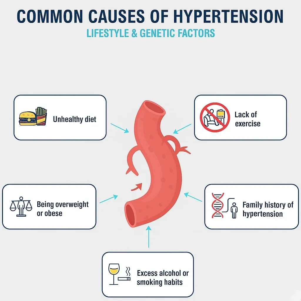 Common causes of hypertension