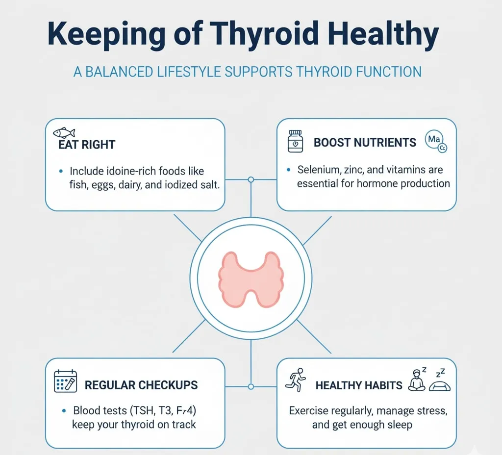 Healthy thyroid illustration